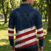 United States Of America 1776–2026 Patriotic Polo Long Sleeve Shirt