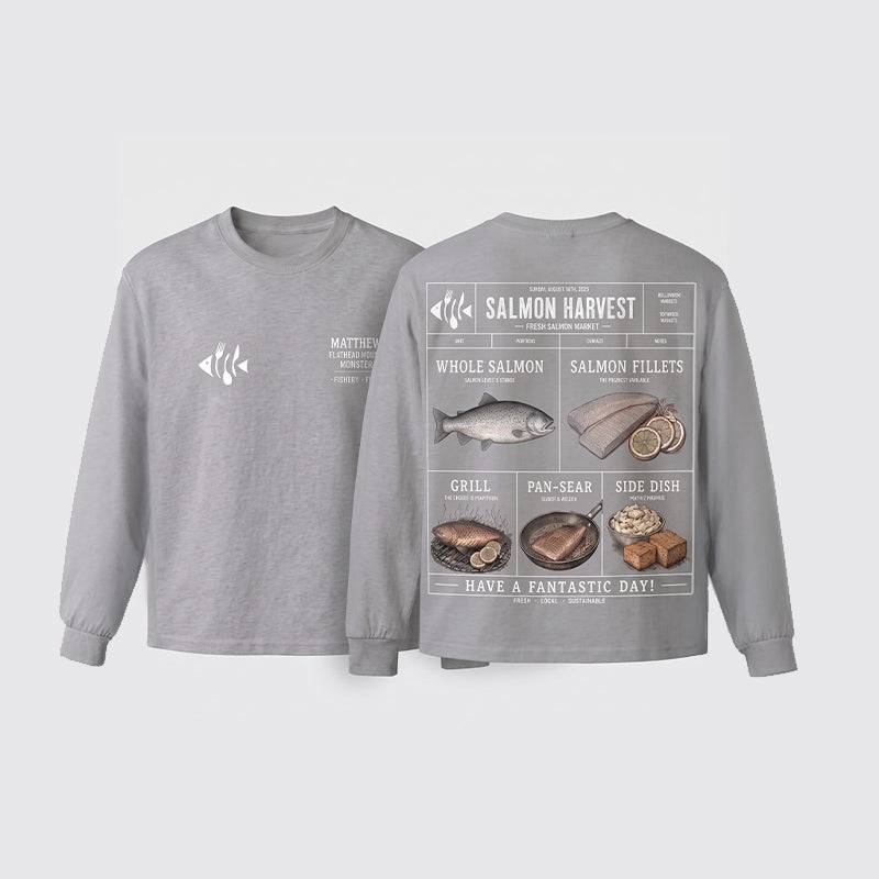 Personalized Fresh Salmon Market Fishing Sweater