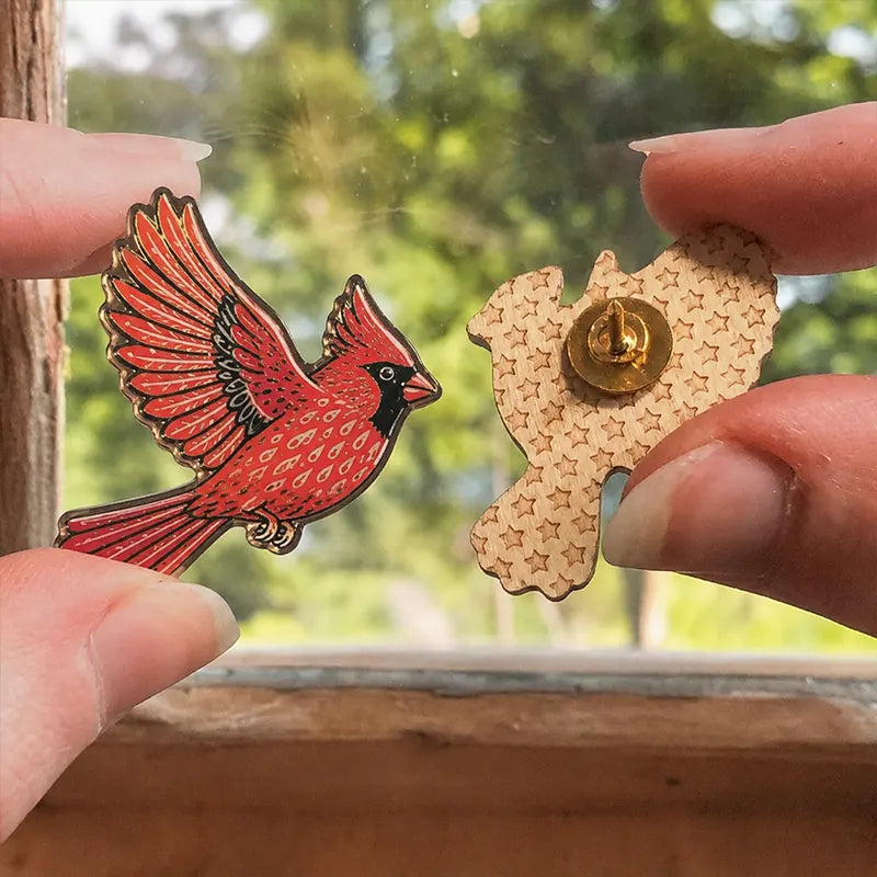 Vintage Birdwatching Nature Accessory Bird Watching Label Pin 2026