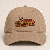 Vintage Deer & Duck Hunt Club Embroidered Cap