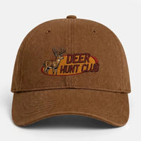 Vintage Deer & Duck Hunt Club Embroidered Cap