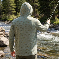 Vintage Fish Pattern Fishing Hoodie