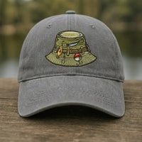 Vintage Fishing Gear Fishing Embroidered Cap
