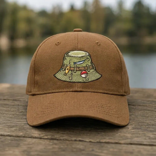 Vintage Fishing Gear Fishing Embroidered Cap