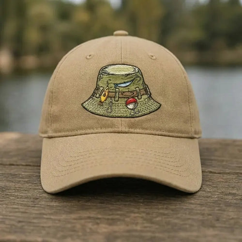 Vintage Fishing Gear Fishing Embroidered Cap