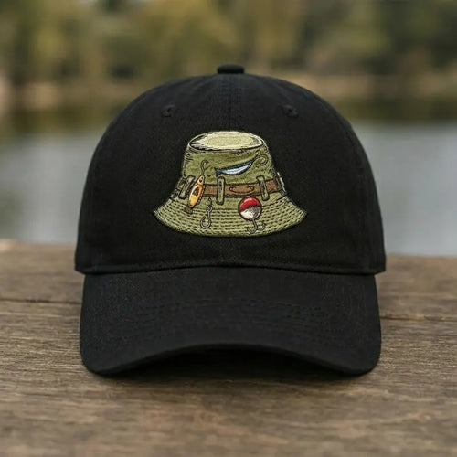Vintage Fishing Gear Fishing Embroidered Cap