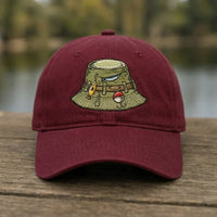 Vintage Fishing Gear Fishing Embroidered Cap