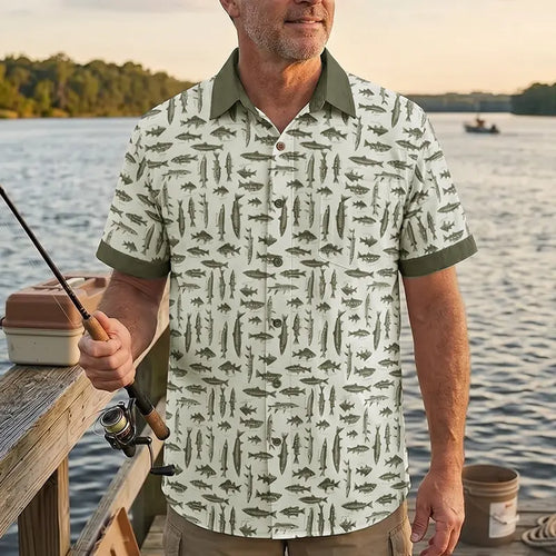 Vintage Ocean Fishing Hawaiian Shirt