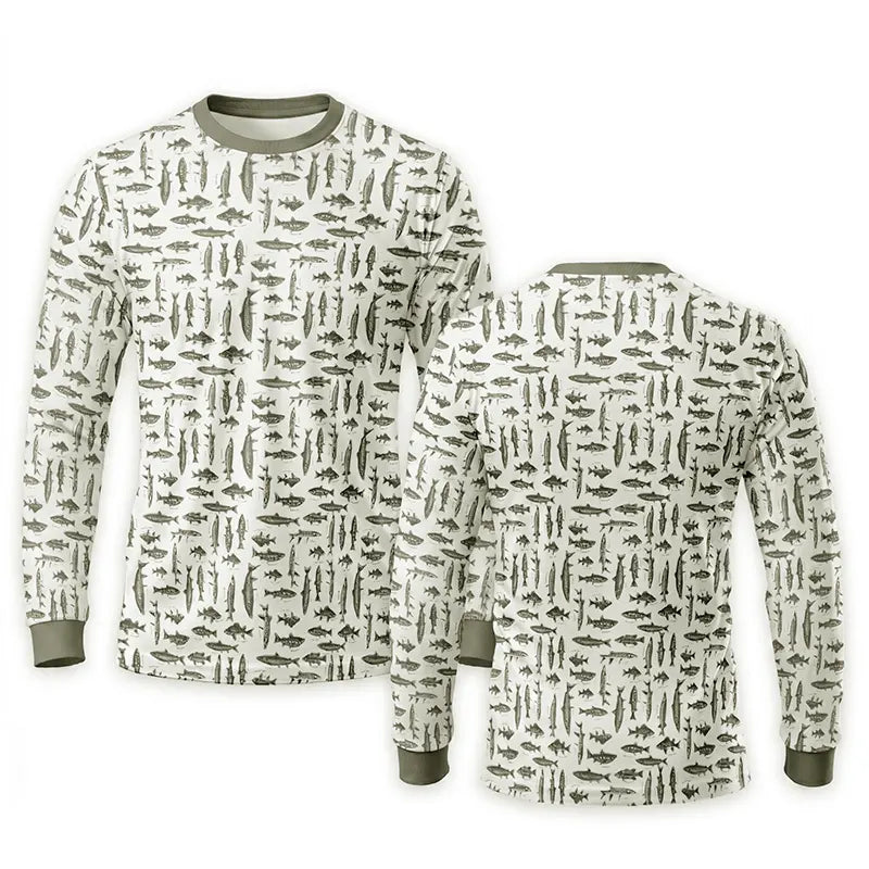 Vintage Ocean Fishing Long Sleeve Shirt