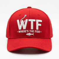 WTF Where’s The Fish Distressed Embroidered Fishing Cap