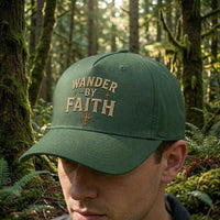 Wander By Faith Camp Pray Repeat Christian Camping Embroidered Cap