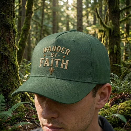 Wander By Faith Camp Pray Repeat Christian Camping Embroidered Cap