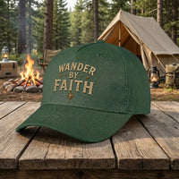 Wander By Faith Camp Pray Repeat Christian Camping Embroidered Cap