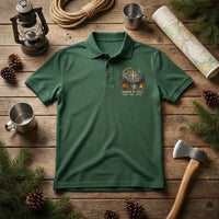 Wander By Faith Camp Pray Repeat Christian Camping Polo Shirt