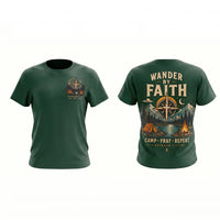 Wander By Faith Camp Pray Repeat Christian Camping T-Shirt