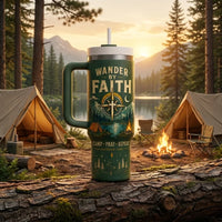 Wander By Faith Camp Pray Repeat Christian Camping Tumbler