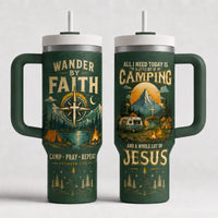 Wander By Faith Camp Pray Repeat Christian Camping Tumbler