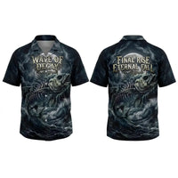 Wave Of Decay Skeleton Fishing Hawaiian Shirt
