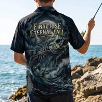 Wave Of Decay Skeleton Fishing Hawaiian Shirt