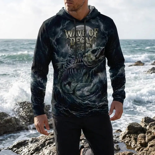 Wave Of Decay Skeleton Fishing Hoodie