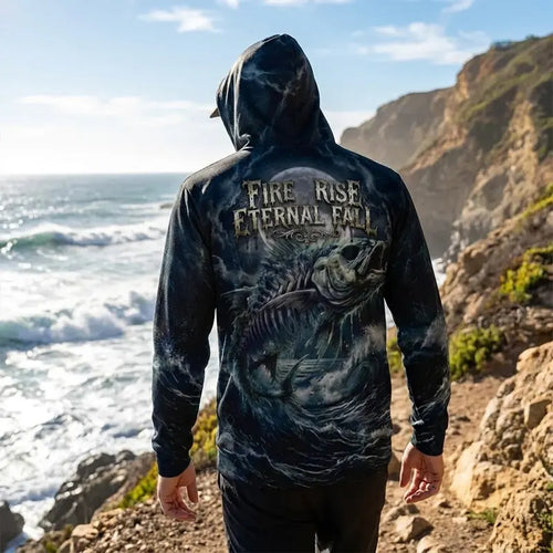 Wave Of Decay Skeleton Fishing Hoodie