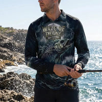 Wave Of Decay Skeleton Fishing Polo Long Sleeve Shirt