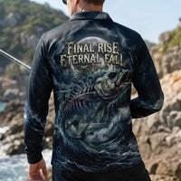 Wave Of Decay Skeleton Fishing Polo Long Sleeve Shirt