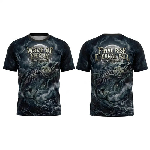 Wave Of Decay Skeleton Fishing T-Shirt