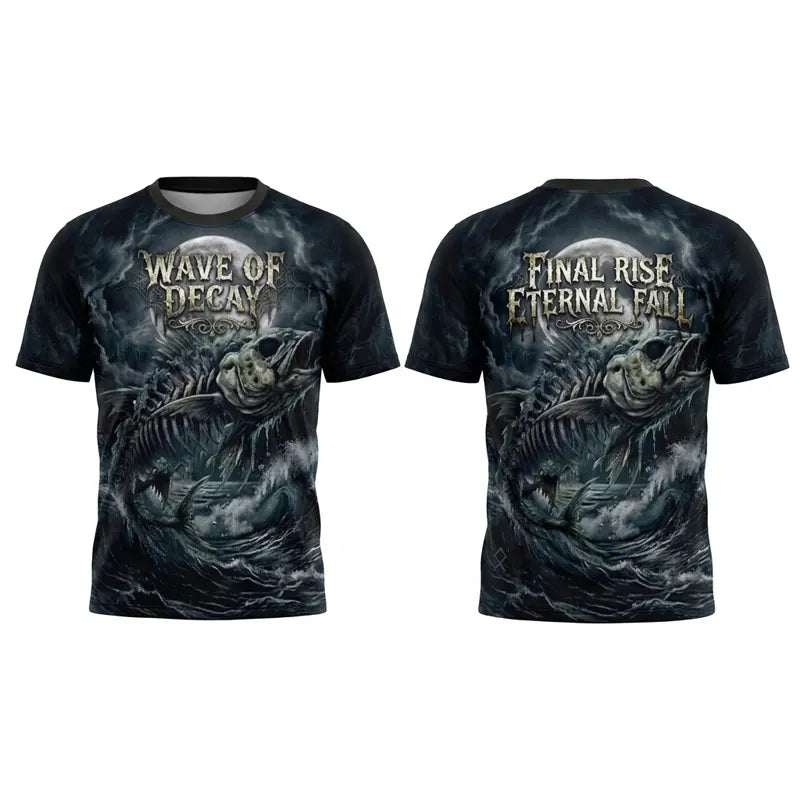 Wave Of Decay Skeleton Fishing T-Shirt
