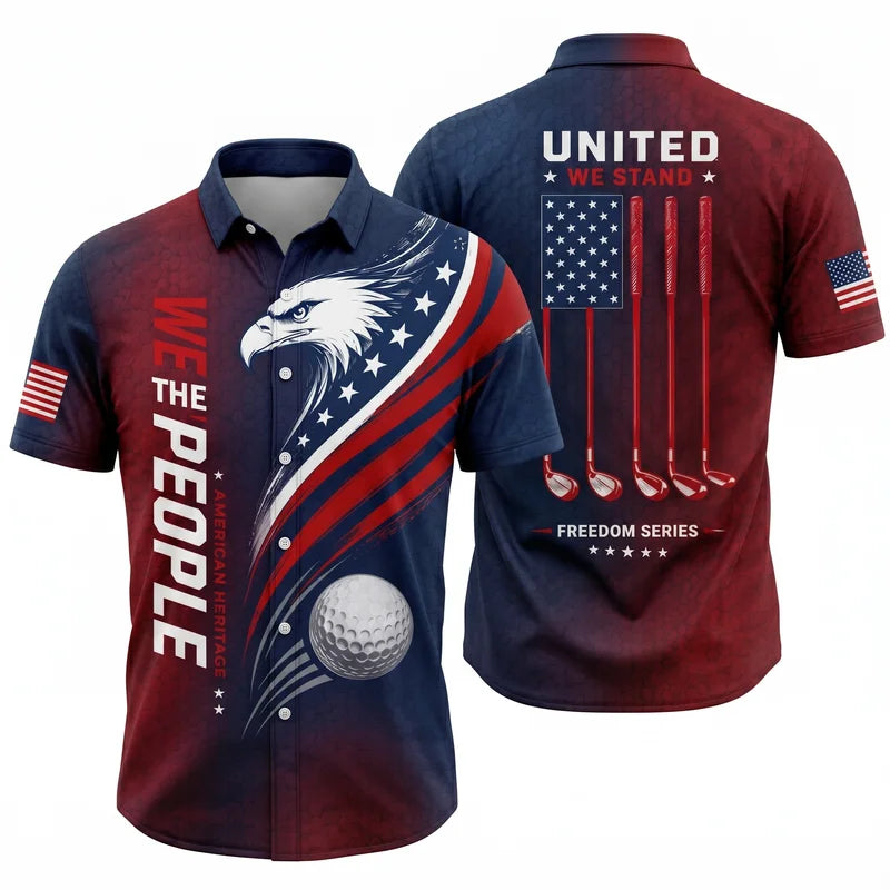 We The People 250th American Heritage Golf Hawaiian Shirt
