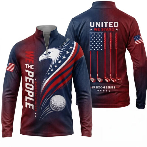 We The People 250th American Heritage Golf Zip Long Sleeve Shirt