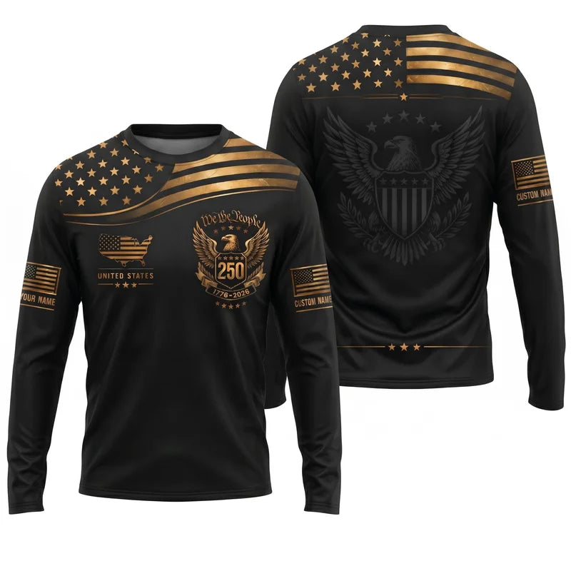 We The People America 250 Patriotic Long Sleeve Shirt