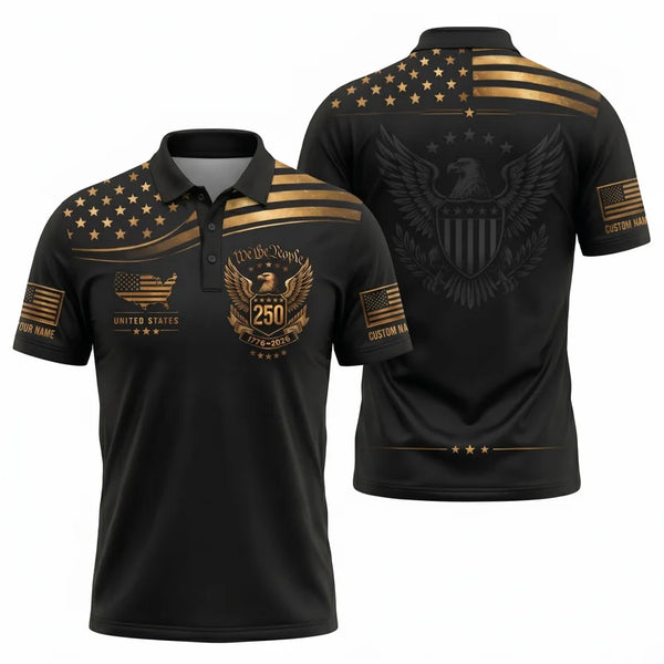 We The People America 250 Patriotic Polo Shirt