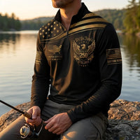 We The People America 250 Patriotic Zip Long Sleeve Shirt