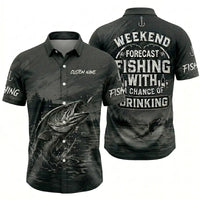Weekend Forecast Fishing With A Chance Of Drinking Hawaiian Shirt