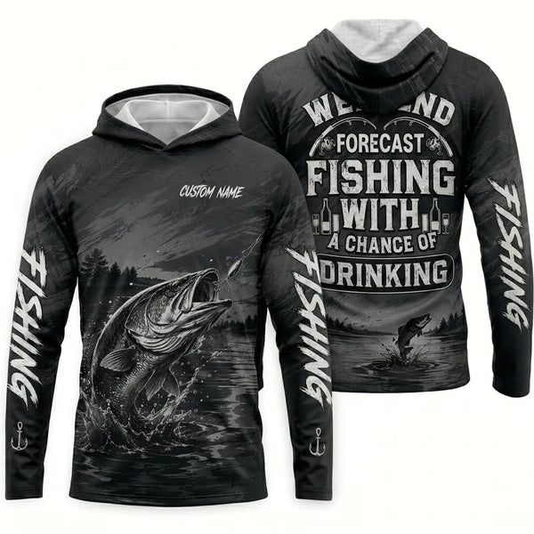Weekend Forecast Fishing With A Chance Of Drinking Hoodie