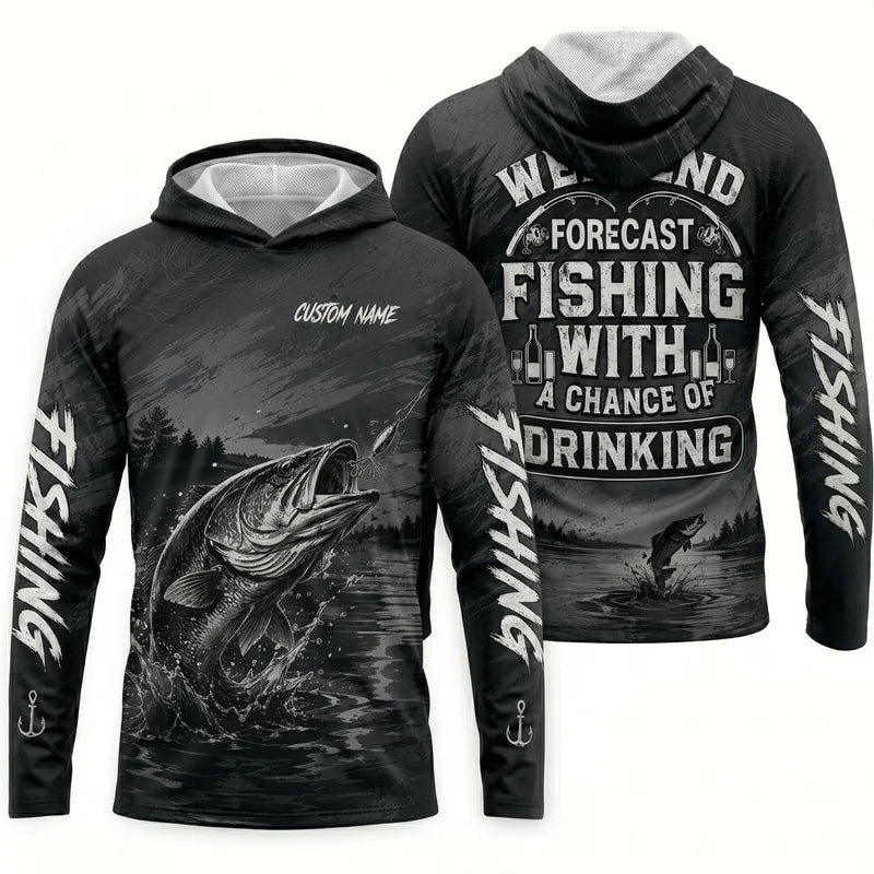 Weekend Forecast Fishing With A Chance Of Drinking Hoodie