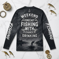 Weekend Forecast Fishing With A Chance Of Drinking Long Sleeve Shirt