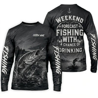 Weekend Forecast Fishing With A Chance Of Drinking Long Sleeve Shirt