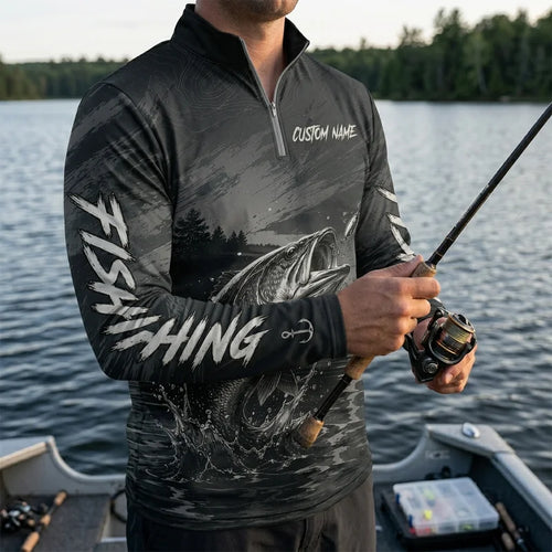 Weekend Forecast Fishing With A Chance Of Drinking Zip Long Sleeve Shirt