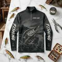 Weekend Forecast Fishing With A Chance Of Drinking Zip Long Sleeve Shirt