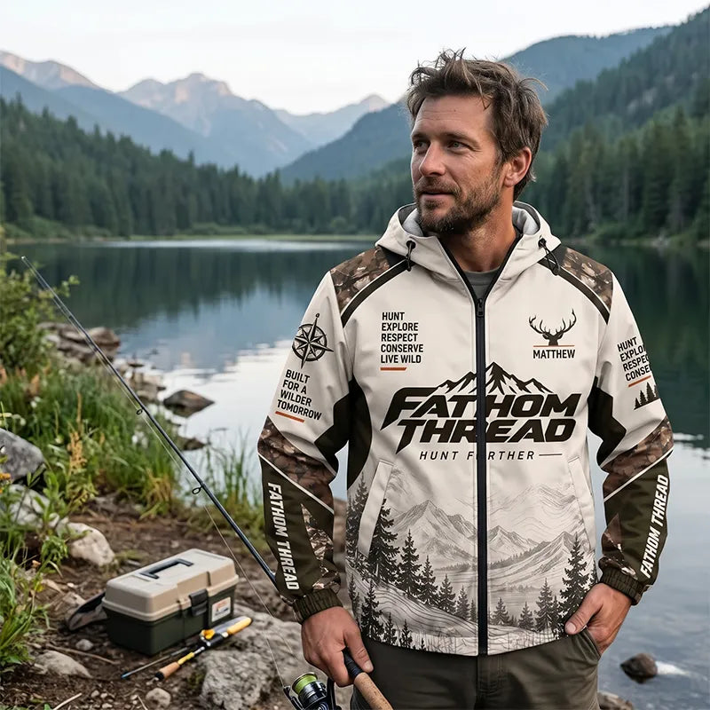 Personalized Hunting Mountain Outdoor Windbreaker Jacket
