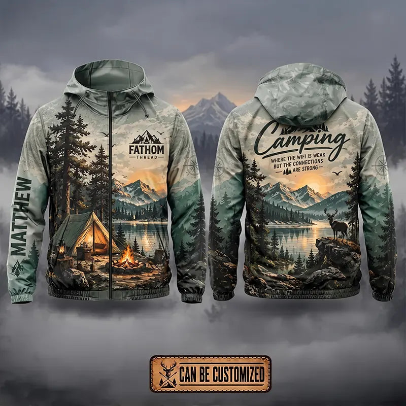 Camping Wilderness Scenic All Over Print Windbreaker Jacket