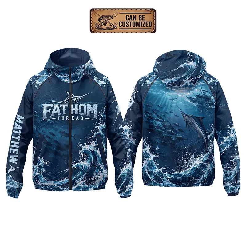 Fathom Thread Swordfish Ocean Fishing Windbreaker Jacket