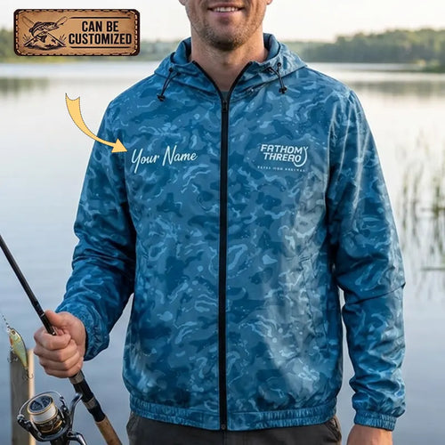 Personalized Fathom Thread Underwater Fish Camo Windbreaker Jacket