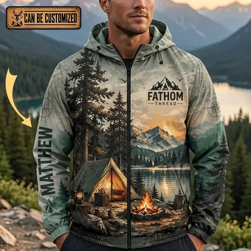 Camping Wilderness Scenic All Over Print Windbreaker Jacket