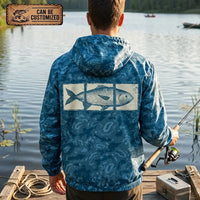 Personalized Fathom Thread Underwater Fish Camo Windbreaker Jacket