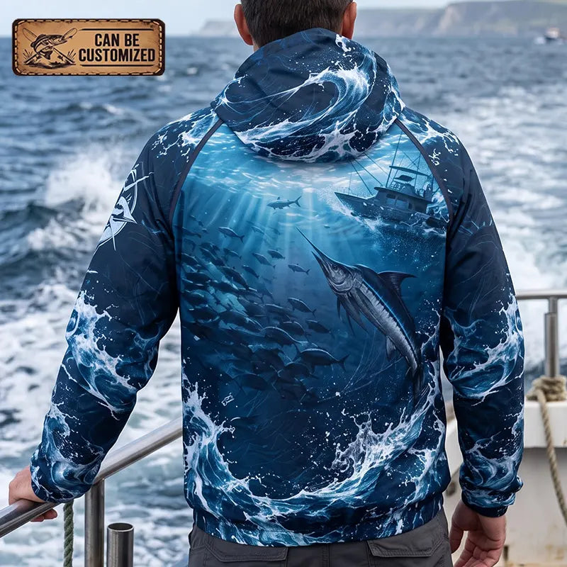 Fathom Thread Swordfish Ocean Fishing Windbreaker Jacket
