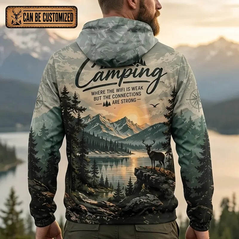 Camping Wilderness Scenic All Over Print Windbreaker Jacket