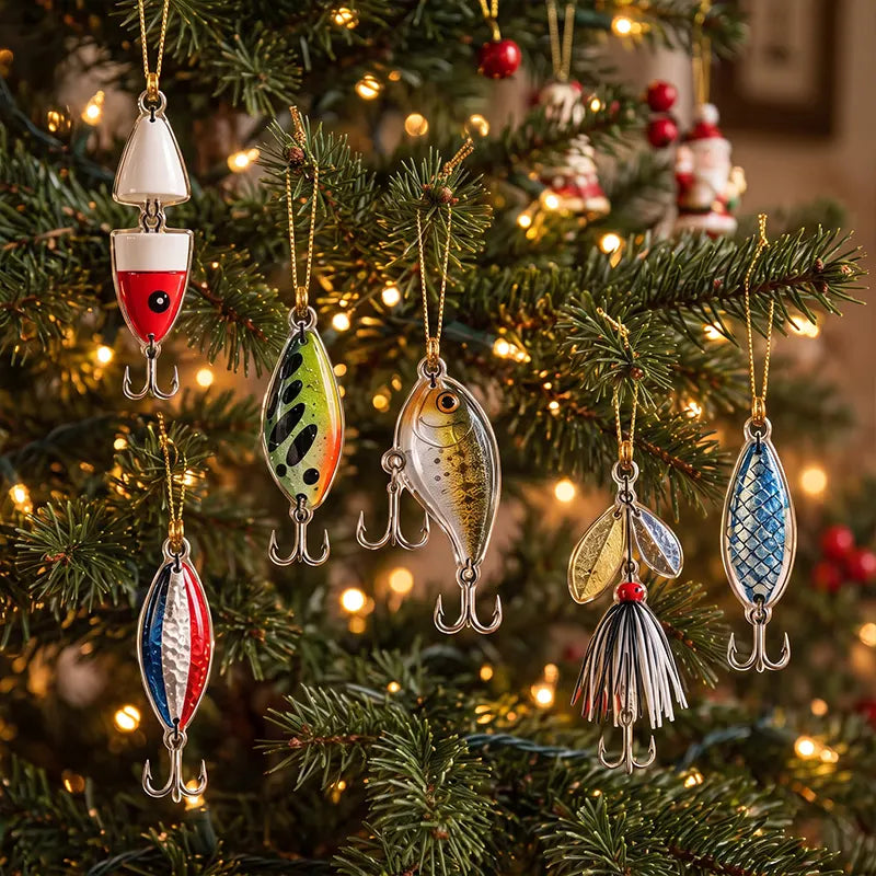 Personalized Fishing Lure Christmas Tree Ornament